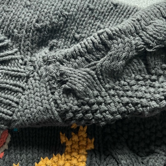 New Edition Grey Cotton Cable Knit Sweater Size Medium - Picture 10 of 15